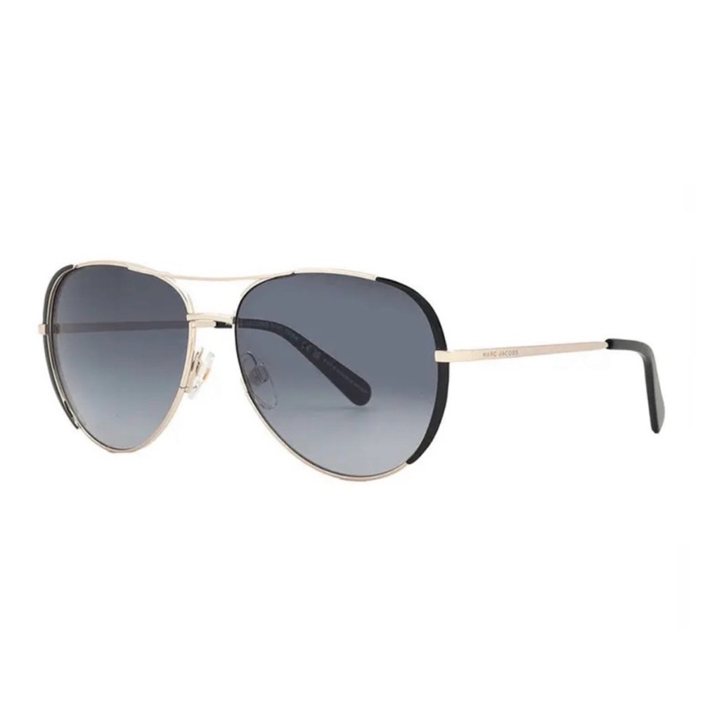 Marc Jacobs S 686 Gold and Black Aviator Sunglasses